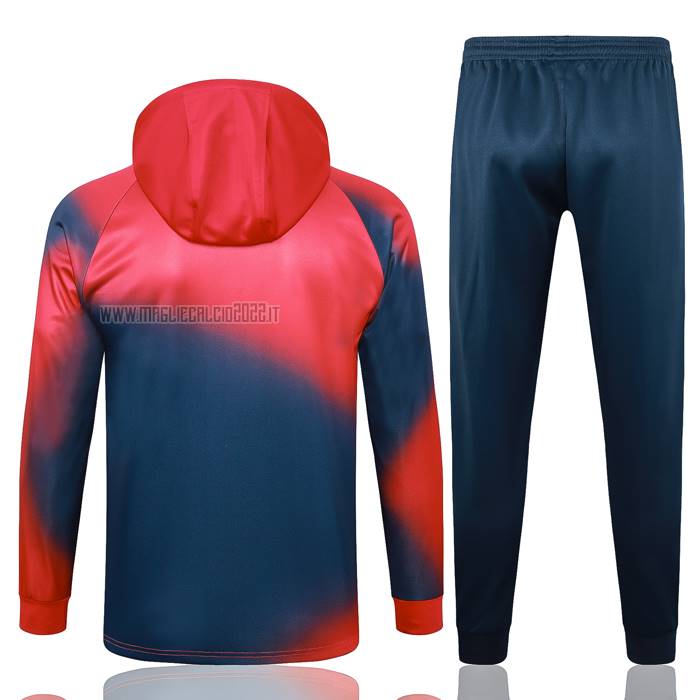 Tuta da Track de Felpa del Paris Saint-Germain 2023-2024 Rosso y Blu